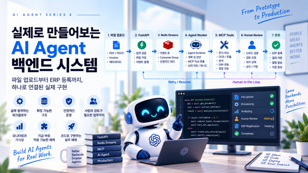 AI Agent & MCP 4부 — Redis Streams + MCP로 실제 Agent Runtime 구현하기